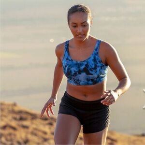 NEW TITLE NINE TECH ATHENA 2.0 SPORTS BRA - 32C - AURORA DEEP TEAL